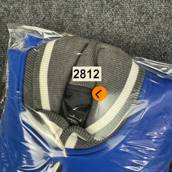 Nike Team Player Letterman Jacket Mens Large (L) Blue Gray DJ5971-493 NWT - Picture 10 of 10